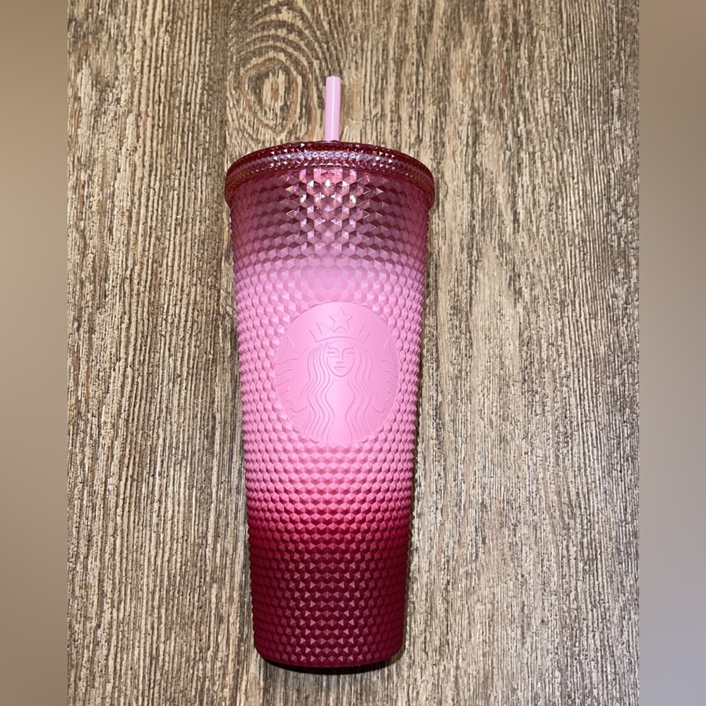 Starbucks Venti Pink & Maroon Studded Tumbler